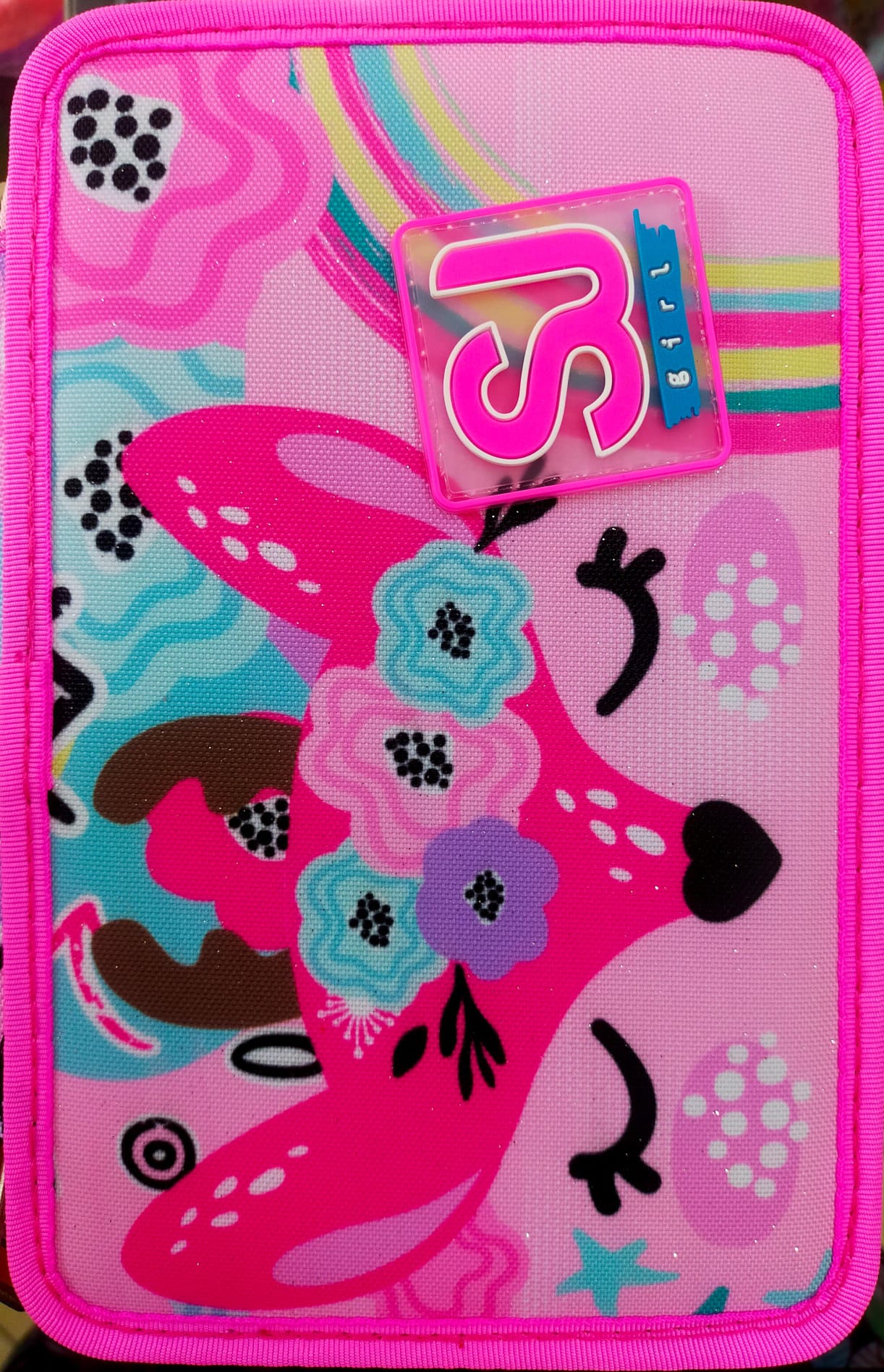 Astuccio 3 Zip Sj Gang Pinkhugs, Raspberry Rose